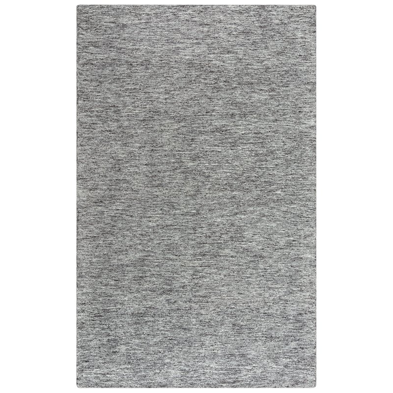 Alora Decor Winston 5' x 8' Speckled Solid Gray/Charcoal/Black Area Rug