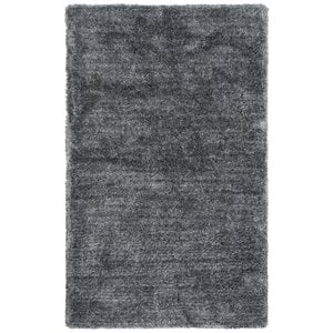 Alora Decor Oregon 7'6&quotx9'6&quot Solid Shag Gray/Tone on Tone Tufted Area Rug