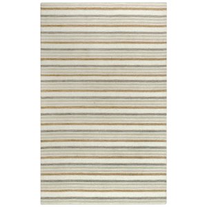 Alora Decor Rivera 7'9&quot x 9'9&quot Stripe Ivory/Beige/Brown Hand-Tufted Area Rug