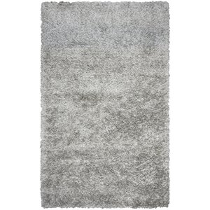 Alora Decor Pearl 3'6&quot x 5'6&quot Solid Gray Hand-Tufted Area Rug