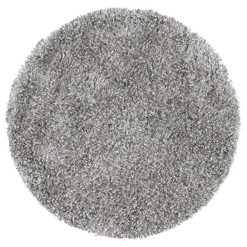 Alora Decor Pearl 3' Round Solid Gray Hand-Tufted Area Rug