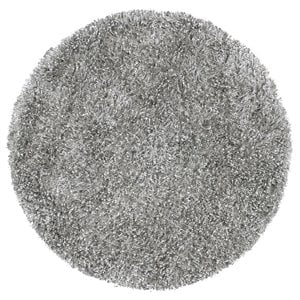 Alora Decor Pearl 3' Round Solid Gray Hand-Tufted Area Rug