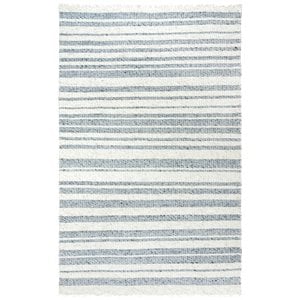 Alora Decor Sun 5'  x 7'6&quot Stripe Ivory/Gray/Rust/Blue Woven Area Rug