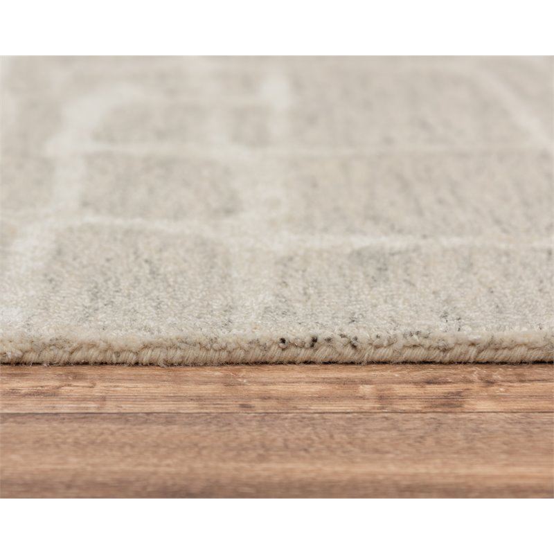 Alora Decor Winston 5' x 8' Geometric Ivory/Beige Hand-Tufted Area Rug