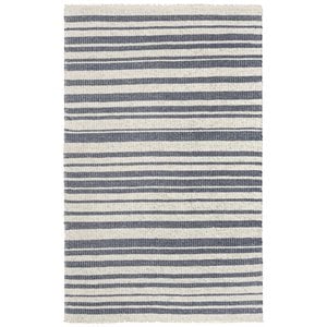 Alora Decor Sun 7'6&quot x 9'6&quot Stripe Ivory/Blue Woven Area Rug
