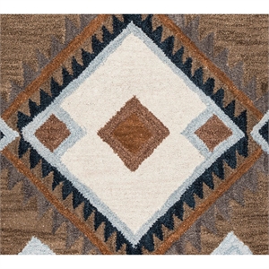 Alora Decor Pueblo 8' x 10' Tribal Multi/Navy/Dk Taupe/Camel Area Rug