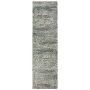 Alora Decor Radiant 2'6&quot x 10' Abstract Gray/Ivory Hybrid Area Rug