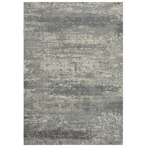 Alora Decor Radiant 9' x 12' Abstract Gray/Ivory Hybrid Area Rug