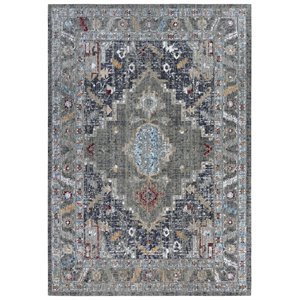 Alora Decor Sanction 8' x 10' Gray/Grey/Multi Color Power-Loomed Area Rug