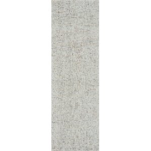 Alora Decor Storm 2'6&quot x 8' Tweed Lt. Gray/Beige Hand-Tufted Area Rug