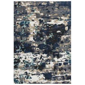 Alora Decor Vivid 7'6&quot x 9'6&quot Gray/Multi/Blue/Ivory/Beige Hand-Tufted Area Rug