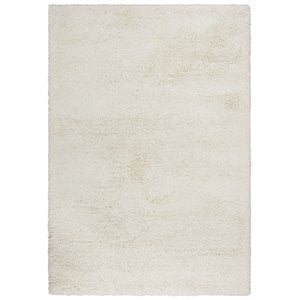 Alora Decor Oregon 5'x7'6&quot Solid Shag Ivory/Tone on Tone Tufted Area Rug