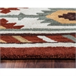 Alora Decor Ryder 3' x 5' Tribal Rust/Khaki/Navy/Sagee Hand-Tufted Area Rug
