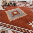 Alora Decor Ryder 3' x 5' Tribal Rust/Khaki/Navy/Sagee Hand-Tufted Area Rug