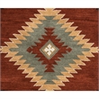 Alora Decor Ryder 8' Round Tribal Rust/Khaki/Navy/Sage Hand-Tufted Area Rug