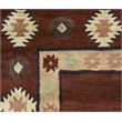 Alora Decor Ryder 8' Round Tribal Burgundy/Tan/Rust/Navy/Sage Area Rug