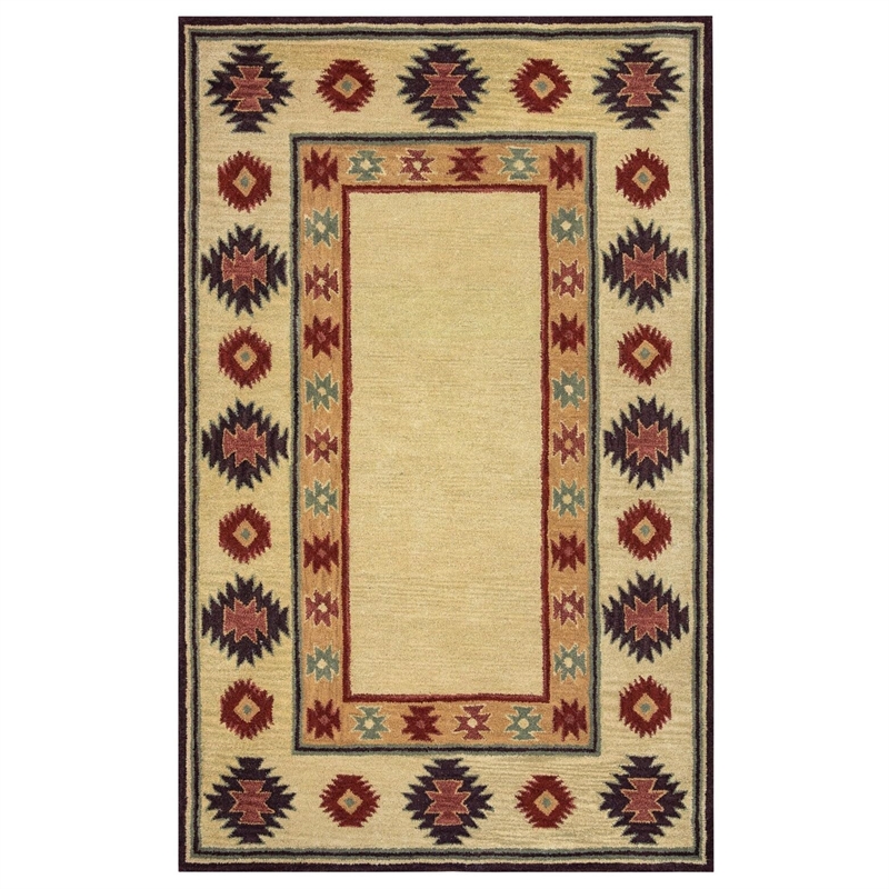Alora Decor Ryder 5' x 8' Tribal Burgundy/Tan/Rust/Navy/Sage Area Rug