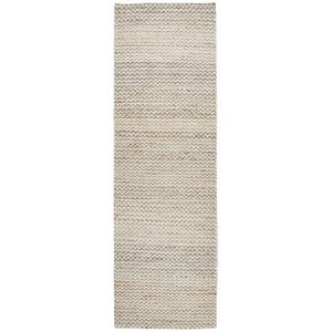 Alora Decor Harlem 2'6&quot x 8' Chevron Natural/Gray/Rust/Blue Hand-Woven Area Rug