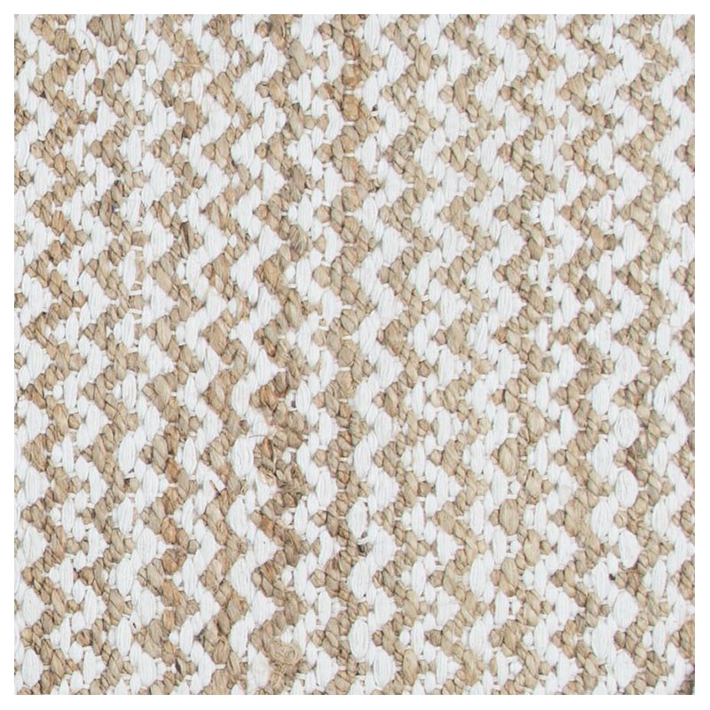 Alora Decor Harlem 3' x 5' Chevron Natural/Gray/Rust/Blue Hand-Woven Area Rug