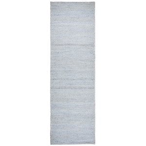Alora Decor Harlem 2'6&quot x 8' Stripe Natural/Gray/Rust/Blue Hand-Woven Area Rug