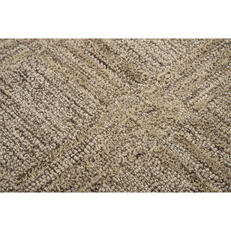Alora Decor Emerson 9' x 12' Squares Brown/Gray/Rust/Blue Hand-Tufted Area Rug