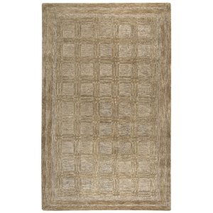 Alora Decor Emerson 9' x 12' Squares Brown/Gray/Rust/Blue Hand-Tufted Area Rug