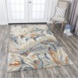 Alora Decor Lapis 9' x 12' Floral Blue/Gray/Beige/Orange Hand-Tufted Area Rug