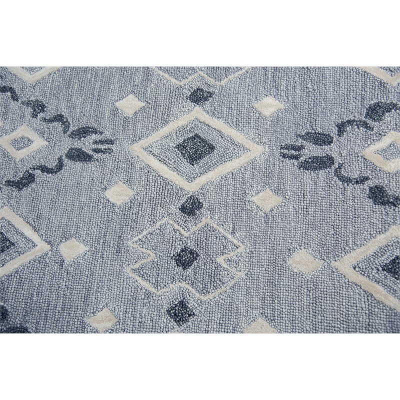 Alora Decor Lavine 9' x 12' Tribal Motif Natural/Gray/Dk Gray Area Rug