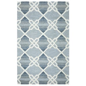 Alora Decor Berlin 9' x 12' Trellis Blue/Gray/Rust/Blue Hand-Tufted Area Rug