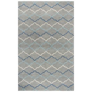 Alora Decor Cascade 10' x 13' Gray/Natural/Gray/Aqua Hand-Tufted Area Rug