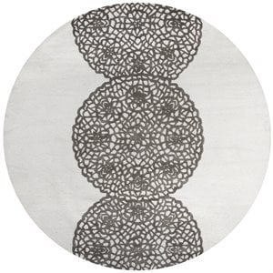 Alora Decor Charming 10' Round Grey/Gray/Rust/Blue Hand-Tufted Area Rug