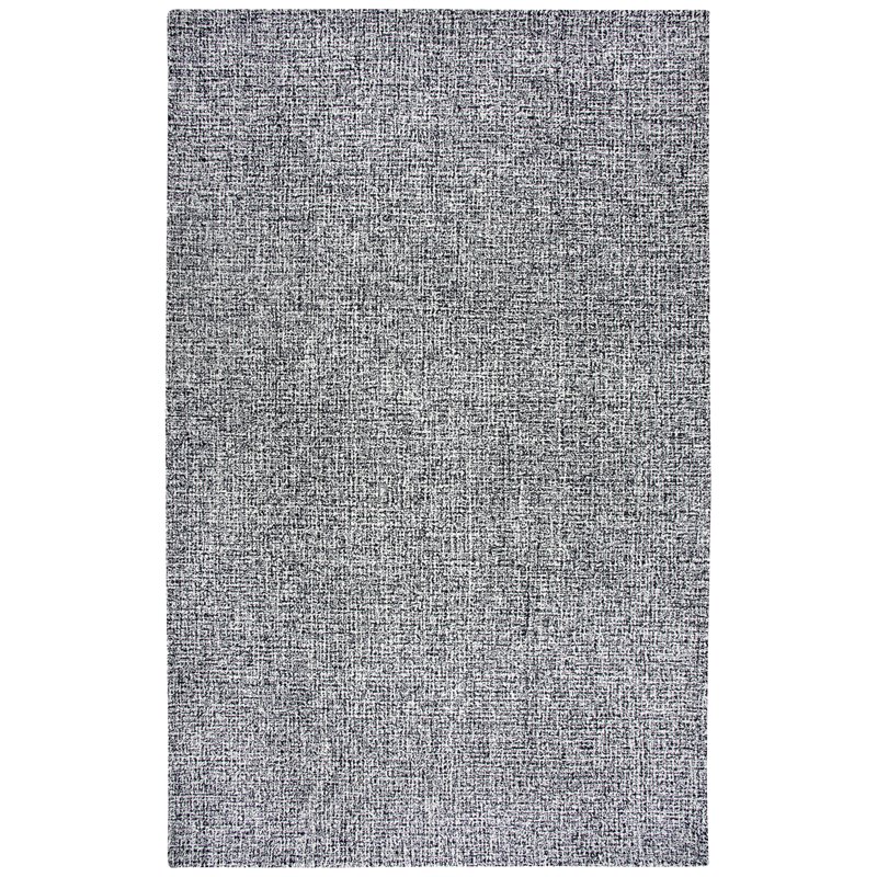 Alora Decor London 9' x 12' Tweed Black/White/Gray/Rust/Blue Area Rug