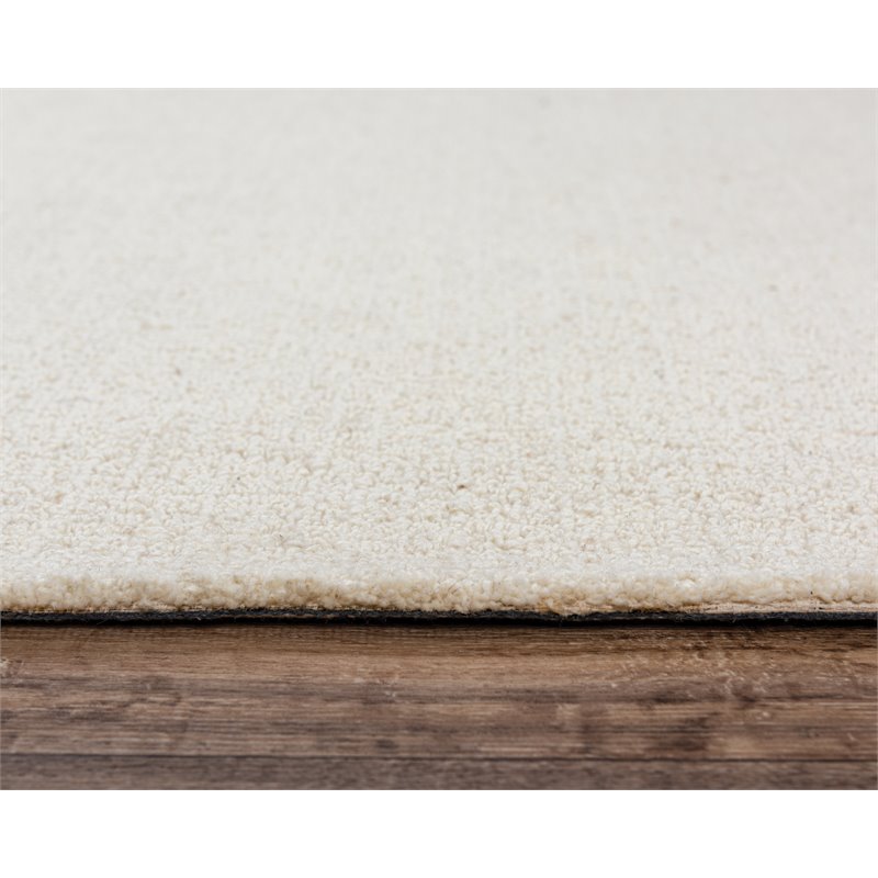 Alora Decor London 9' x 12' Tweed Ivory/White/Ivory/White Hand-Tufted Area Rug