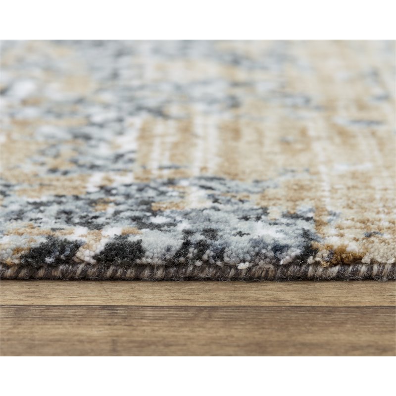 Alora Decor Elect 10' x 13' Lt. Gray/Blue/Brown Power-Loomed/Hybrid Area Rug