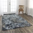 Alora Decor Elect 9' x 12' Charcoal/Blue/Brown Power-Loomed/Hybrid Area Rug