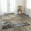 Alora Decor Elect 10' x 13' Brown/Blue/Brown Power-Loomed/Hybrid Area Rug