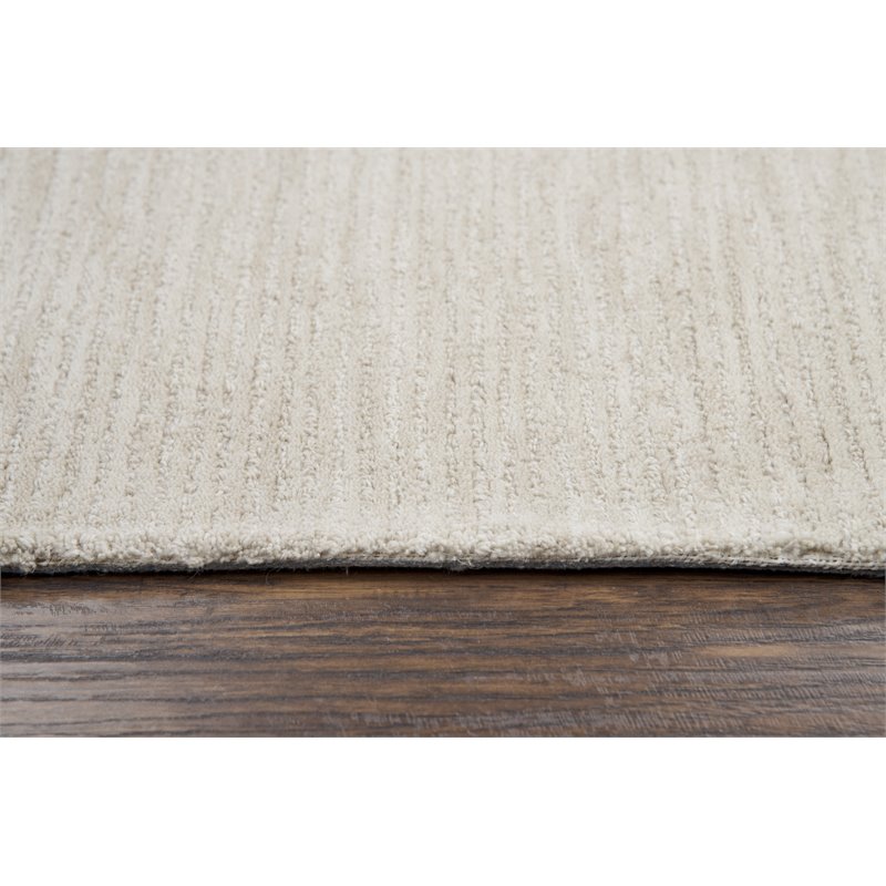 Alora Decor Emerson 10' x 13' Solid Beige/Gray/Rust/Blue Hand-Tufted Area Rug