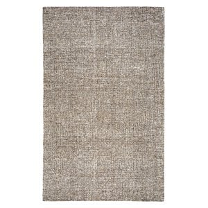 Alora Decor London 9' x 12' Solid Brown/Gray/Rust/Blue Hand-Tufted Area Rug