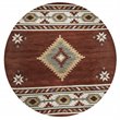 Alora Decor Ryder 10' Round Tribal Rust/Khaki/Navy/Sage Hand-Tufted Rug
