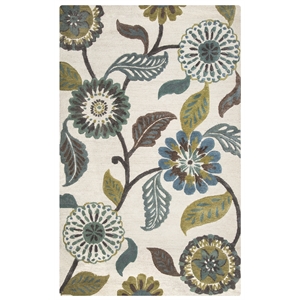 Alora Decor Milan 10' x 14' Floral Sage/Blue-Teal/Gray/Rust/Blue Area Rug