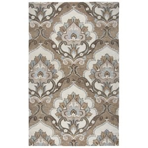 Alora Decor Napoli 12' x 15' Medallion Mocha/Ivory Hand-Tufted Area Rug