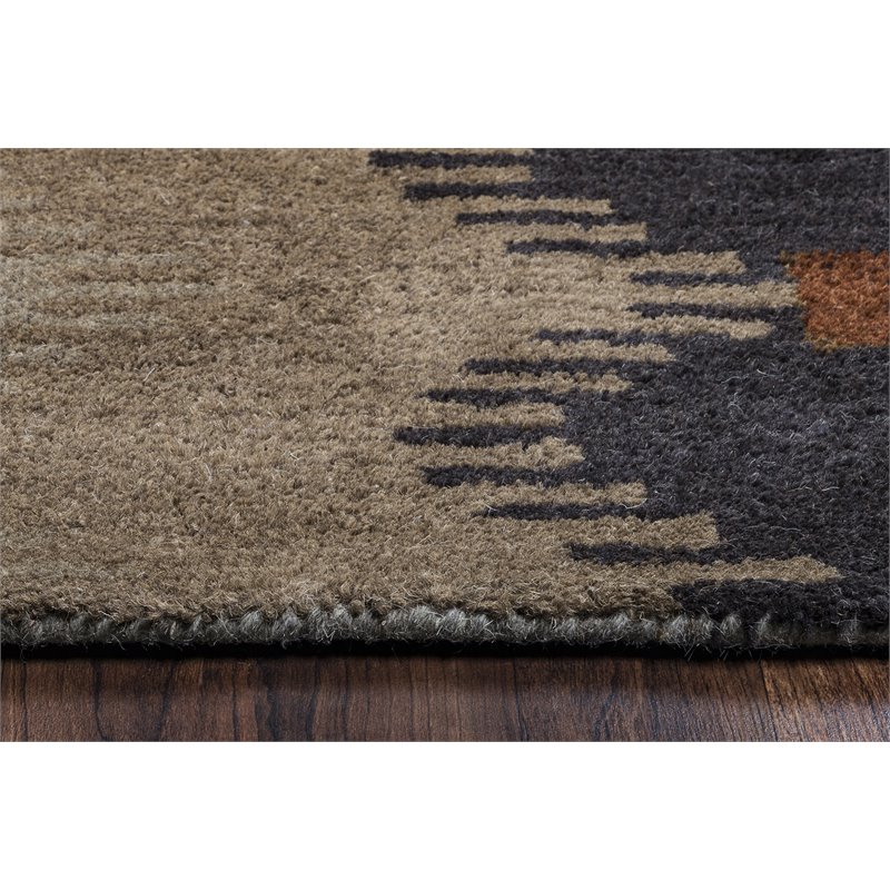 Alora Decor Pueblo 9' x 12' Tribal Multi/Gray/Rust/Khaki/Lt. Brown Area Rug