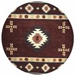 Alora Decor Ryder 10' Round Tribal Burgundy/Tan/Sage/Navy Hand-Tufted Rug