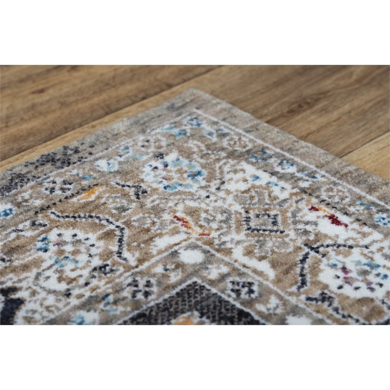 Alora Decor Sanction 10' x 13' Black/Black/Multi Color Power-Loomed Area Rug