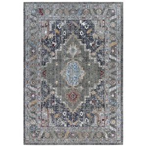 Alora Decor Sanction 9' x 12' Gray/Grey/Multi Color Power-Loomed Area Rug