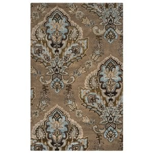 Alora Decor Sareena 9' x 12' Ornamental Brown/Dk Brown/Blue/Khaki/Tan Area Rug