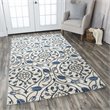 Alora Decor Liberty 10' x 14' Ornamental Ivory/Blue/Gray/Navy Area Rug