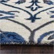 Alora Decor Liberty 10' x 14' Ornamental Ivory/Blue/Gray/Navy Area Rug