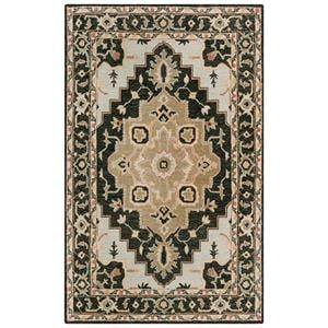 Alora Decor Conley Black 5'X7'6&quot Tufted Wool Rug