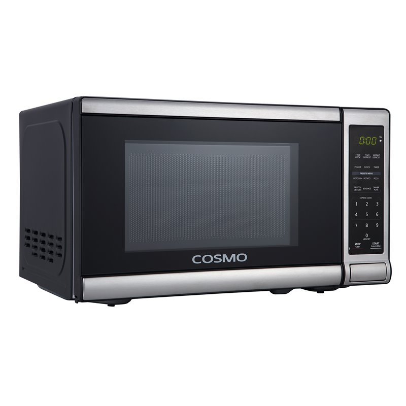 Cosmo COS-07CTMSSB 17 in. 0.7 cu. ft. Compact Countertop Microwave Oven